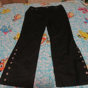 Fanplusfriend Garden Ring Stud Pants Black Size Medium 36x31 Bondage Goth Punk